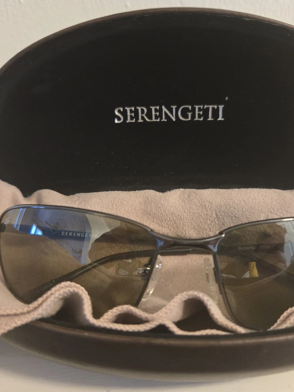 Serengeti Men's Black Sunglasses with Dark Lenses